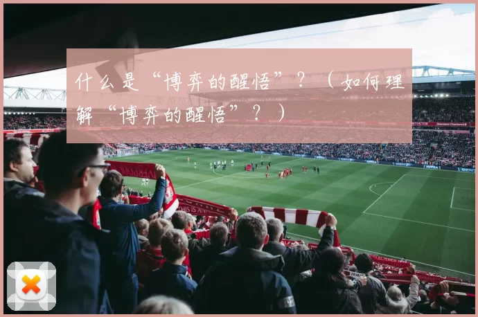 什么是“博弈的醒悟”？（如何理解“博弈的醒悟”？）